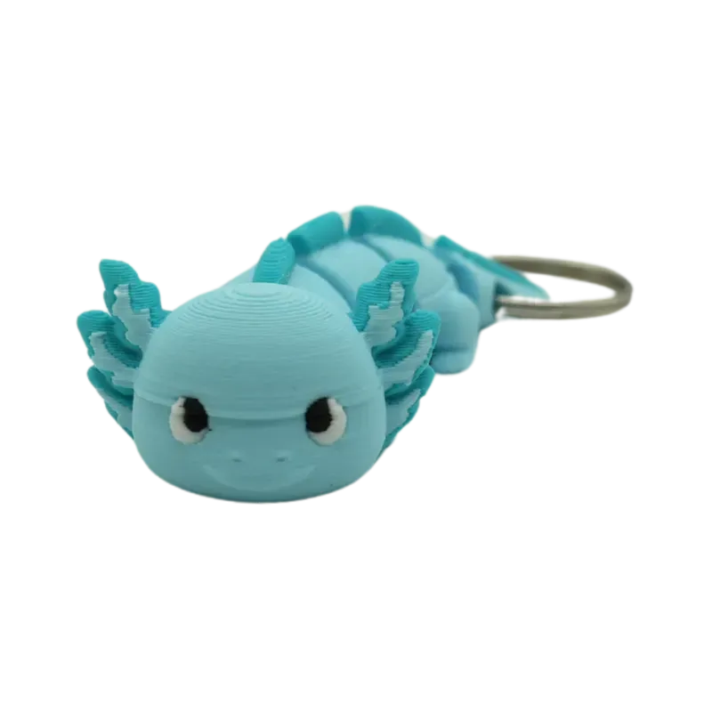 Axolotl sleutelhanger - IJsblauw