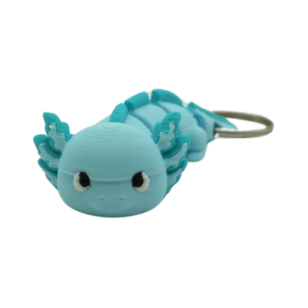 Axolotl sleutelhanger - IJsblauw
