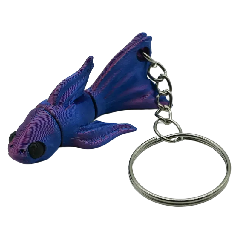Betta sleutelhanger - Blauw / Paars
