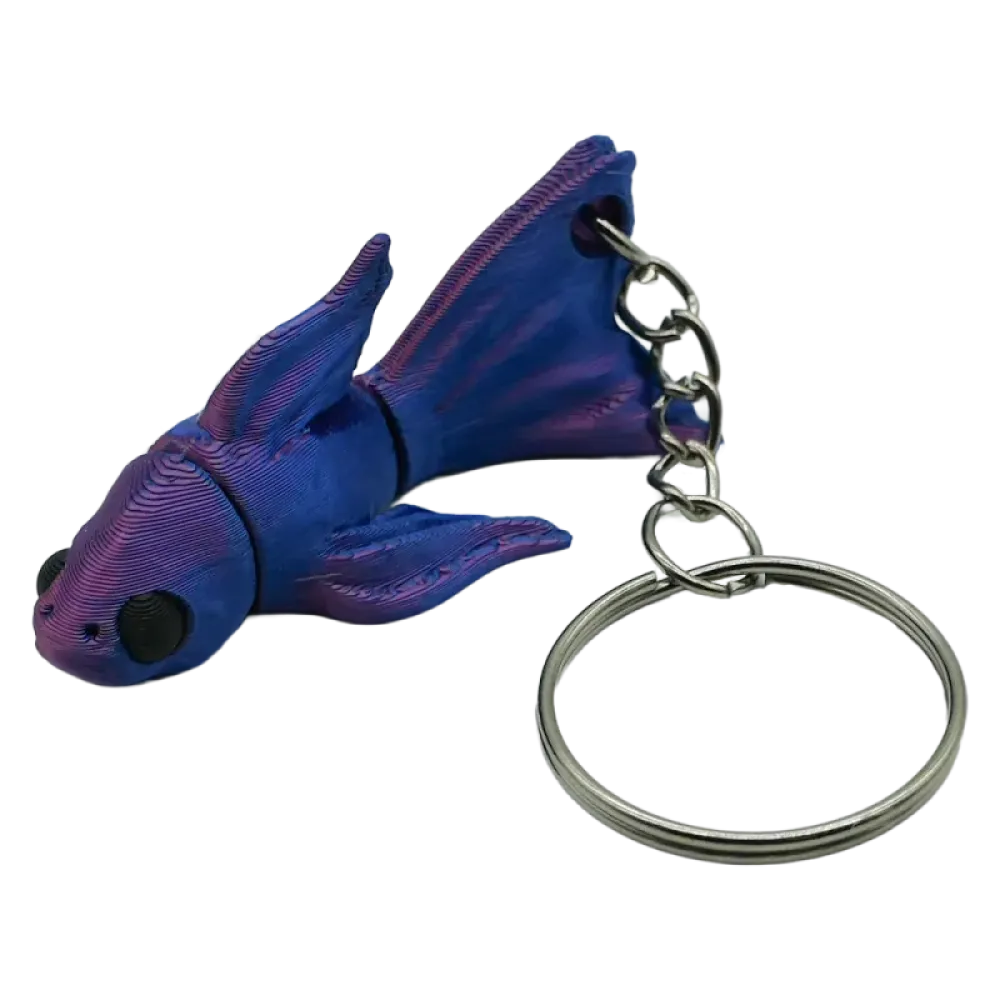 Betta sleutelhanger - Blauw / Paars