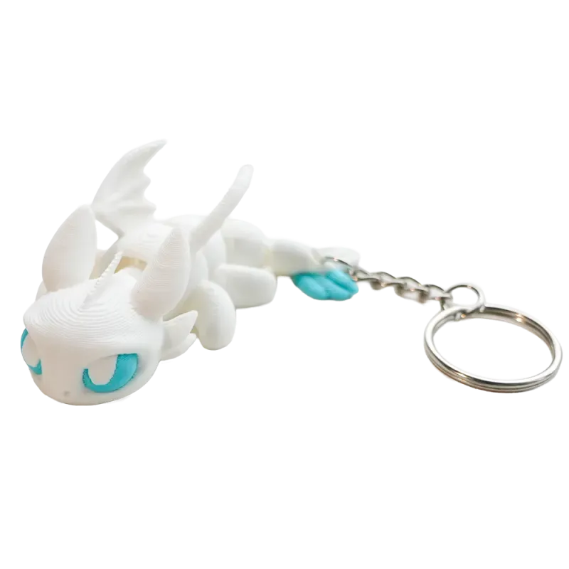 Flexibele draak sleutelhanger - Zwart
