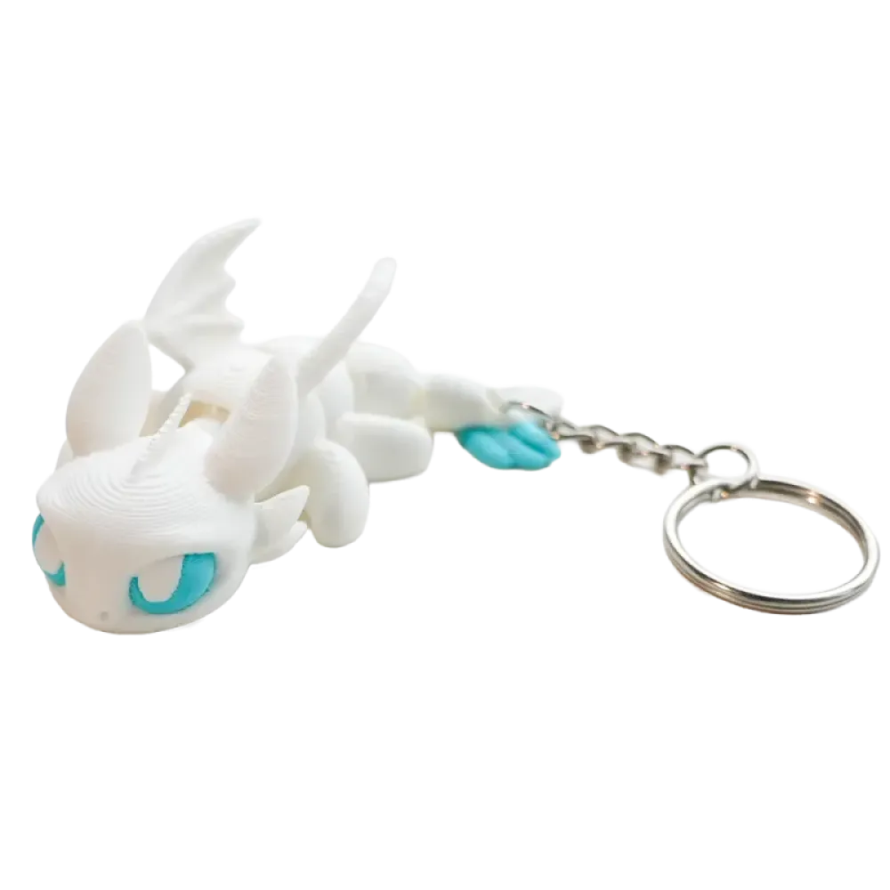 Flexibele draak sleutelhanger - Zwart