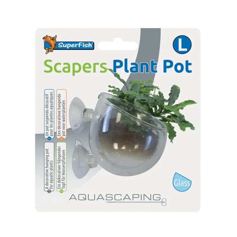Superfish Scapers Plant Pot| L (large) Glas